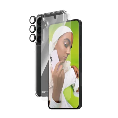 PanzerGlass - Bundle Hoops + Tvrdené sklo UWF + Hard Case D3O pre Samsung Galaxy S24+