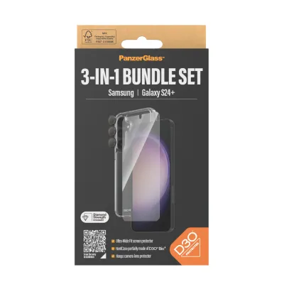 PanzerGlass - Bundle Hoops + Tvrdené sklo UWF + Hard Case D3O pre Samsung Galaxy S24+