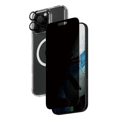 PanzerGlass - Bundle Hoops + Tvrdené sklo UWF Privacy + Hard Case pre iPhone 16 Pro Max