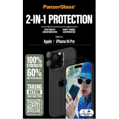 PanzerGlass - Bundle Hoops + Tvrdené sklo UWF pre iPhone 16 Pro