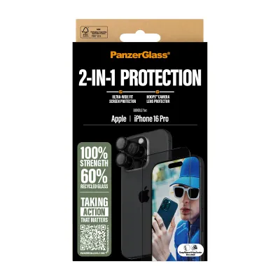 PanzerGlass - Bundle Hoops + Tvrdené sklo UWF pre iPhone 16 Pro