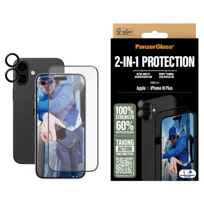 PanzerGlass - Bundle Hoops + Tvrdené sklo UWF pre iPhone 16 Plus