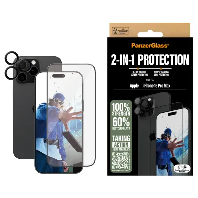 PanzerGlass - Bundle Hoops + Tvrdené sklo UWF pre iPhone 16 Pro Max