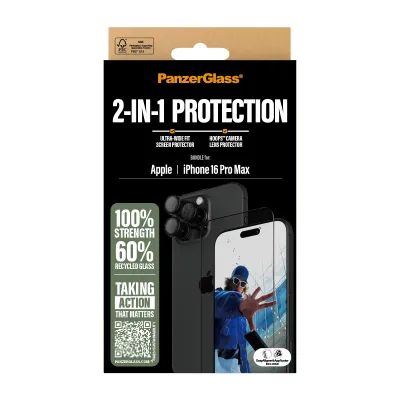 PanzerGlass - Bundle Hoops + Tvrdené sklo UWF pre iPhone 16 Pro Max