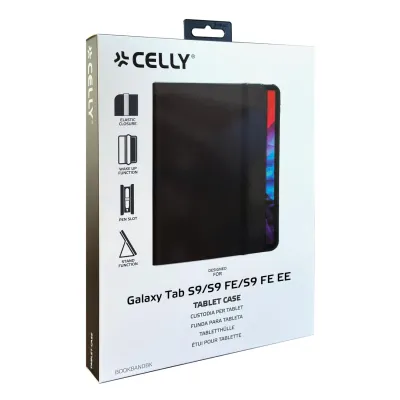 CELLY - Puzdro BOOKBAND pre Samsung Galaxy Tab S9/Tab S9 FE/Tab S10 FE/Tab S10 Lite, čierna