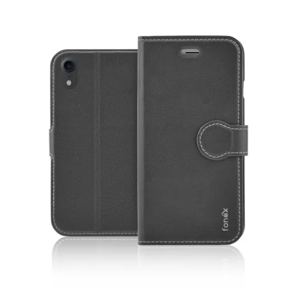 Fonex - Puzdro Book Identity pre iPhone XR, čierna