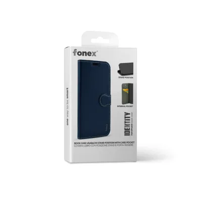 Fonex - Puzdro Book Identity pre iPhone 14 Pro, modrá
