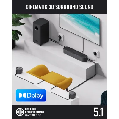 Majority - 5.1 Audio systým Bowfell Halo 5.1 Dolby, čierna