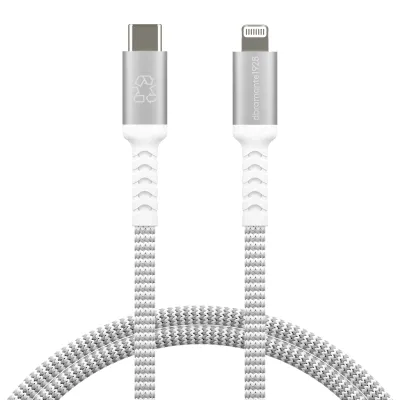 dbramante1928 - Kábel USB-C/Lightning, 30 W, re-charge, opletený, 1,2 m, biela