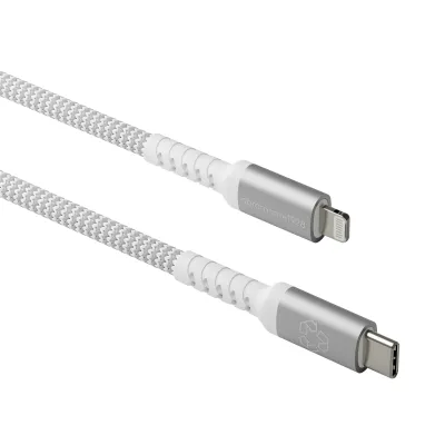 dbramante1928 - Kábel USB-C/Lightning, 30 W, re-charge, opletený, 1,2 m, biela