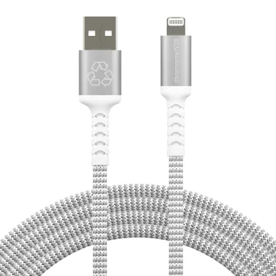 dbramante1928 - Kábel USB-A/Lightning, 12 W, re-charge, opletený, 2,5 m, biela