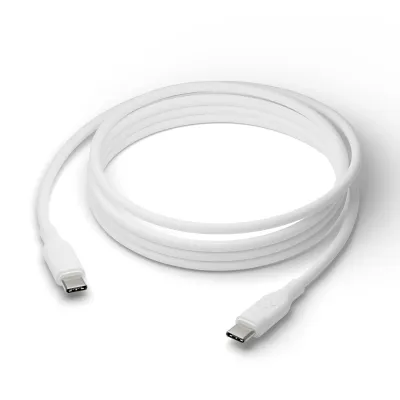 dbramante1928 - Kábel USB-C/USB-C, 100 W, re-charge, 2,5 m, biela