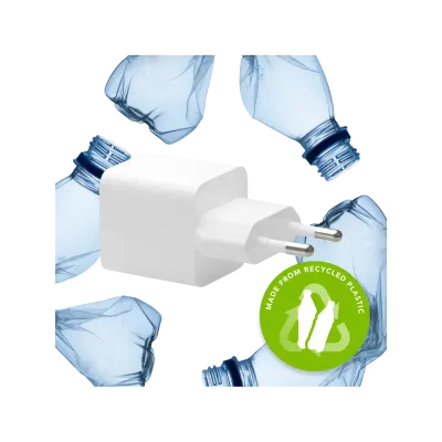 dbramante1928 - Cestovný adaptér re-charge GaN USB-A, 18 W, biela