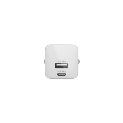 dbramante1928 - Cestovný adaptér re-charge GaN USB-A/USB-C, 30 W, biela