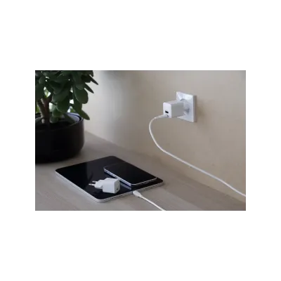 dbramante1928 - Cestovný adaptér re-charge GaN USB-C, 20 W, biela