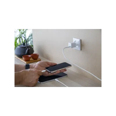 dbramante1928 - Cestovný adaptér re-charge GaN USB-C, 20 W, biela