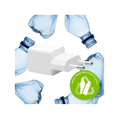 dbramante1928 - Cestovný adaptér re-charge GaN USB-C, 20 W, biela
