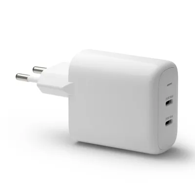 dbramante1928 - Cestovný adaptér re-charge GaN 2x USB-C, 25 W, biela