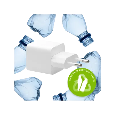 dbramante1928 - Cestovný adaptér re-charge GaN USB-C, 30 W, biela