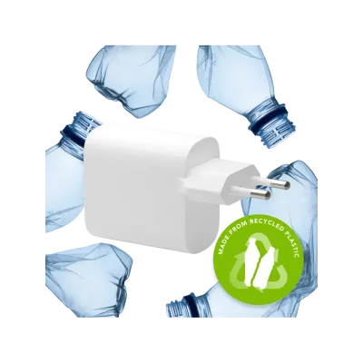 dbramante1928 - Cestovný adaptér re-charge GaN 2x USB-C, 2x 30 W, biela