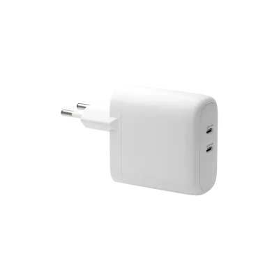 dbramante1928 - Cestovný adaptér re-charge GaN 2x USB-C, 45 W, biela