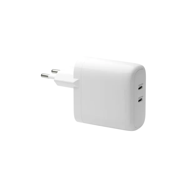 dbramante1928 - Cestovný adaptér re-charge GaN 2x USB-C, 45 W, biela