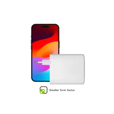 dbramante1928 - Cestovný adaptér re-charge GaN 2x USB-C/USB-A, 140 W/100 W/18 W, biela