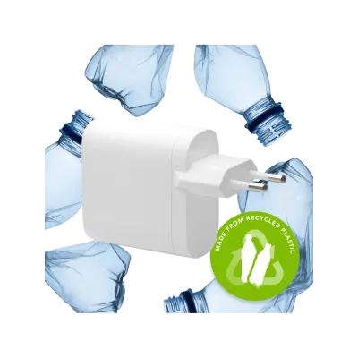 dbramante1928 - Cestovný adaptér re-charge GaN USB-C, 65 W, biela