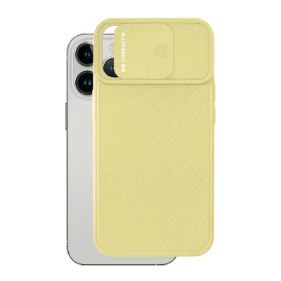 case&me - Puzdro Wavy Slide pre iPhone 11 Pro, žltá