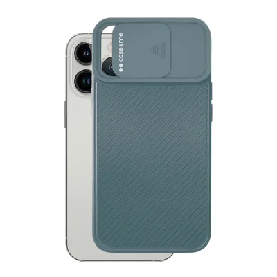 case&me - Puzdro Wavy Slide pre iPhone 12 mini, zelená