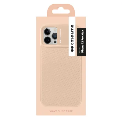 case&me - Puzdro Wavy Slide pre iPhone 12 Pro Max, salmone