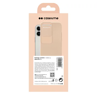 case&me - Puzdro Wavy Slide pre iPhone 13 Pro, salmone