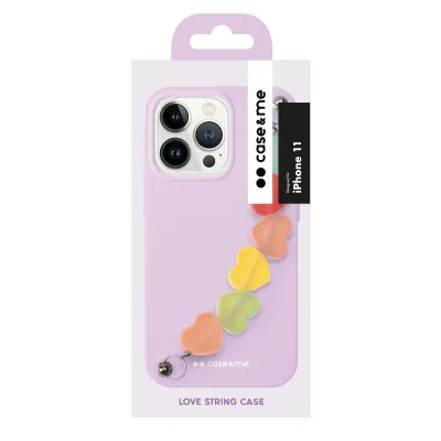 case&me - Puzdro Love String pre iPhone 11, fialová