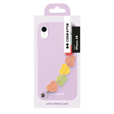 case&me - Puzdro Love String pre iPhone XR, fialová