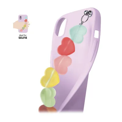 case&me - Puzdro Love String pre iPhone XR, fialová