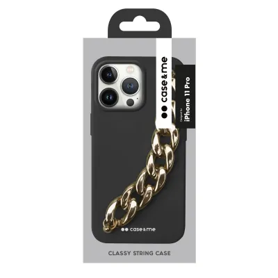 case&me - Puzdro Classy String pre iPhone 11 Pro, čierna