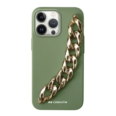 case&me - Puzdro Classy String pre iPhone 12/12 Pro, zelená