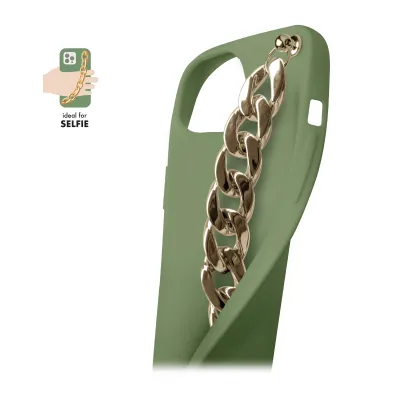 case&me - Puzdro Classy String pre iPhone 13 Pro, zelená