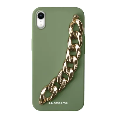 case&me - Puzdro Classy String pre iPhone XR, zelená