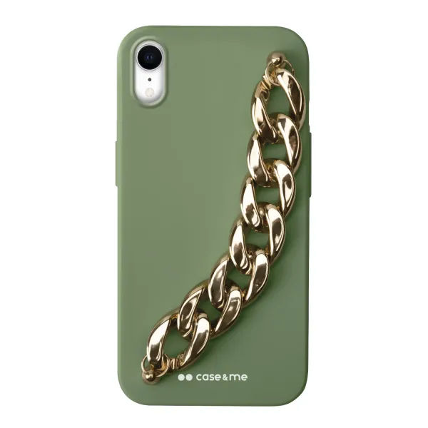 case&me - Puzdro Classy String pre iPhone XR, zelená