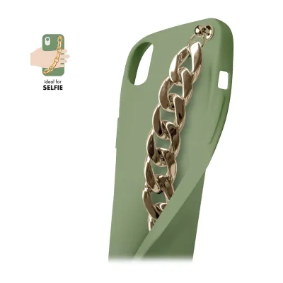 case&me - Puzdro Classy String pre iPhone XR, zelená