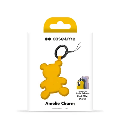 case&me - Prívesok Amelie Charm Teddy, žltá