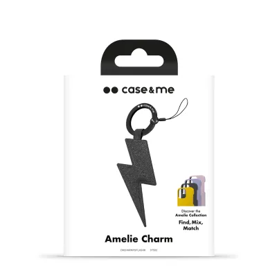 case&me - Prívesok Amelie Charm Flash, čierna