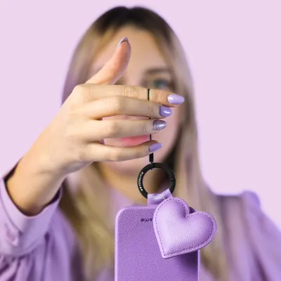 case&me - Prívesok Amelie Charm Heart, lavender