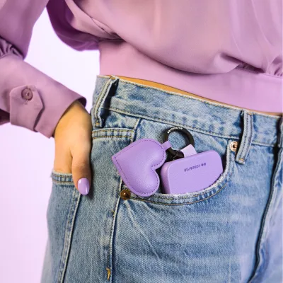 case&me - Prívesok Amelie Charm Heart, lavender