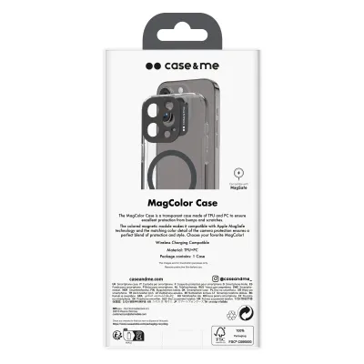case&me - Puzdro MagColor pre iPhone 15 Pro, čierna