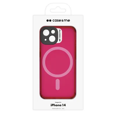 case&me - Puzdro Neon s MagSafe pre iPhone 14, ružová