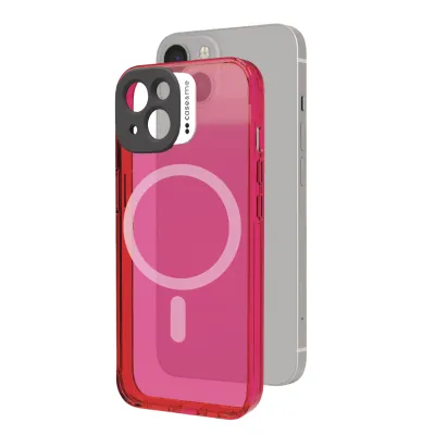 case&me - Puzdro Neon s MagSafe pre iPhone 14, ružová