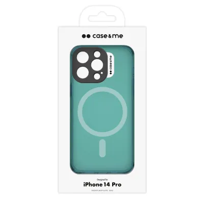 case&me - Puzdro Neon s MagSafe pre iPhone 14 Pro, modrá