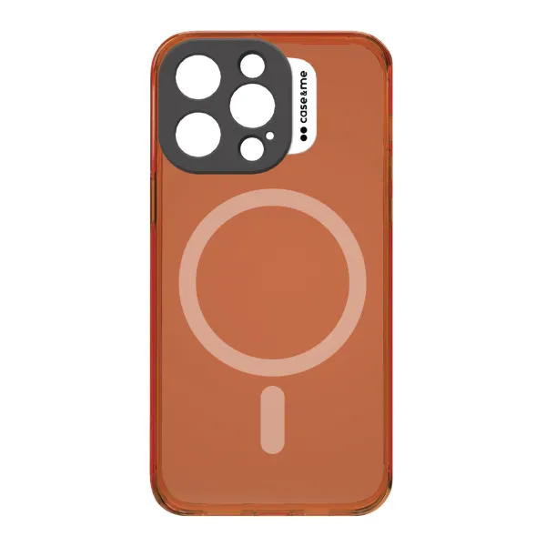 case&me - Puzdro Neon s MagSafe pre iPhone 14 Pro, oranžová